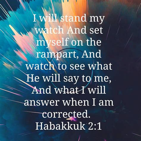 Trust In Jehovah And Live At My Guardpost I Will Keep Standing —hab