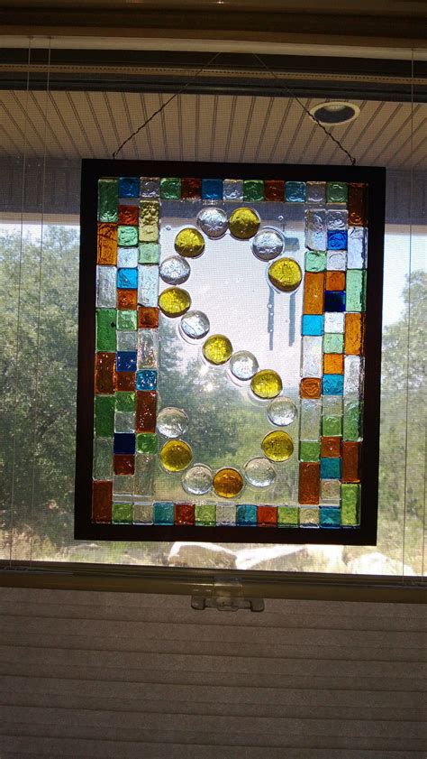 Another Faux Stained Glass Made With Clear Elmers Glue And Mosaic Tile