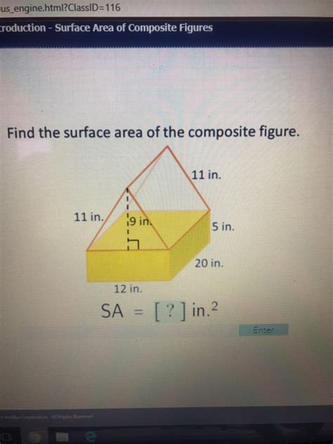 Solved Find The Surface Area Of The Composite Figure