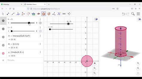 Como Hacer Un Cilindro En Geogebra Con Deslizadores Youtube