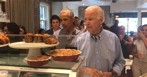 Obama And Biden Reunite At Washington Bakery Take Photos With Patrons