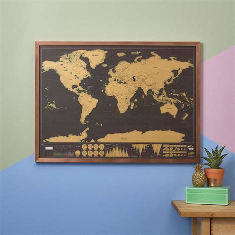 Deluxe Edition World Scratch Map By The Little House Shop