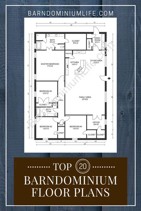 Top 20 Barndominium Floor Plans Barndominium Floor Plans Farmhouse