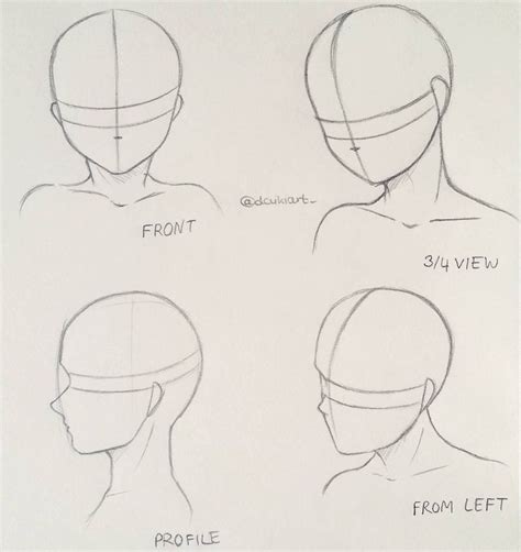How To Draw Different Head Poses Maybe This Tutorial Helps A Bit Manga