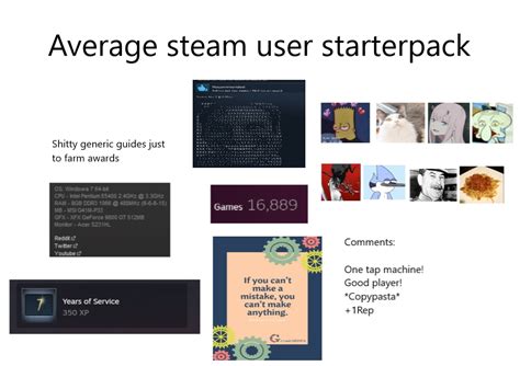 Average Steam User Starterpack Rstarterpacks Starter Packs Know