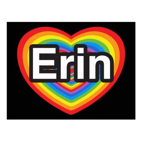 I Love Erin I Love You Erin Heart Postcard Zazzle