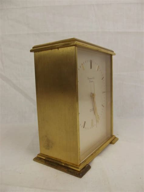 London Garrard Gilt Brass Mantle Clock With Quartz Movement Sally Antiques