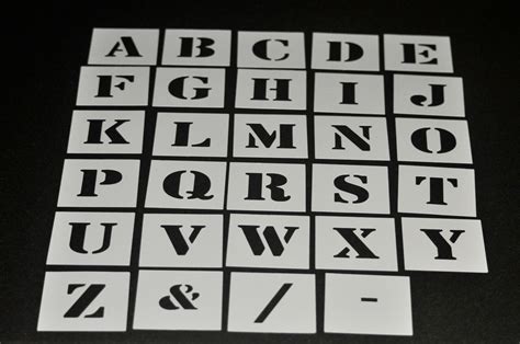 Alphabet Stencil Neon Font Single Letters A Z 40mm Up To 200mm