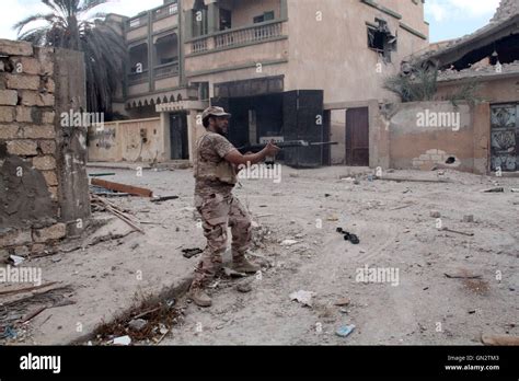 Sirte Libya 28th Aug 2016 A Member Of The Forces Loyal To Libyas