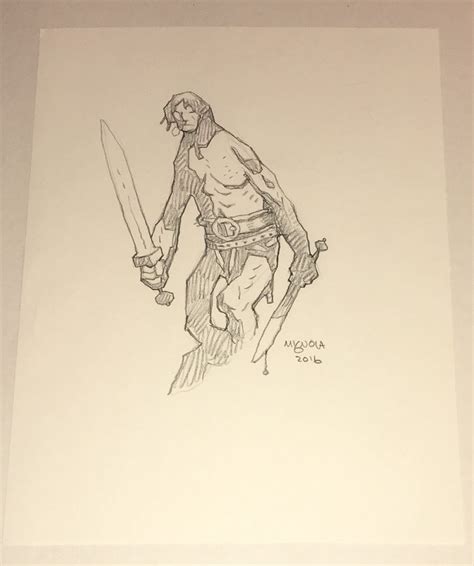 Conan The Barbarian Original Art~full Figure Pencil By Mike Mignola