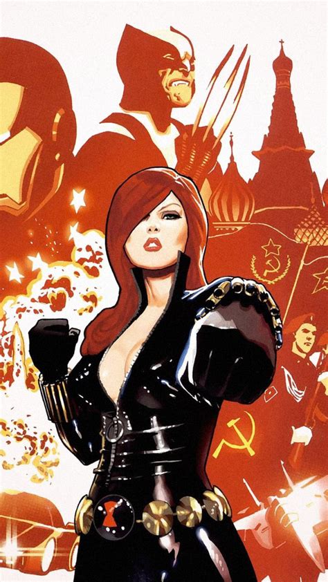 Black Widow Minimal Marvel Comics 720x1280 Wallpaper