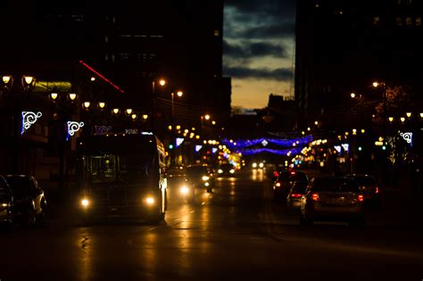 Photography Buses Bokeh Building Street Light Road Car Lights