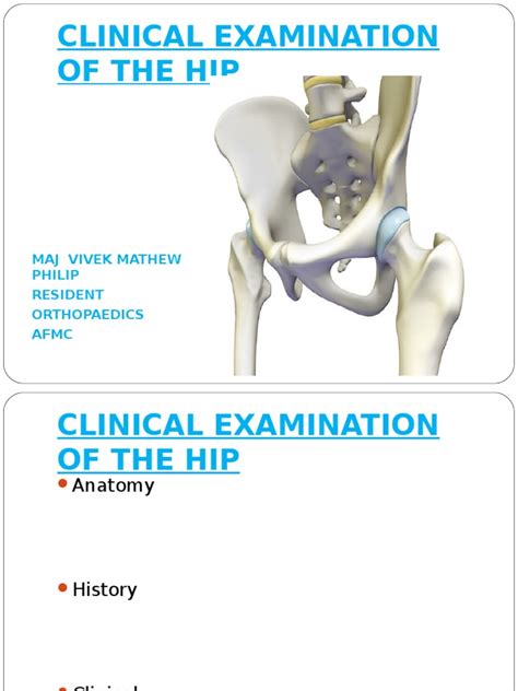 Clinical Hip Examination Hip Pelvis