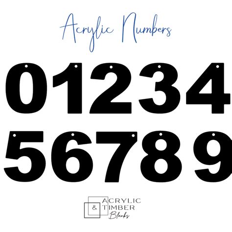 Numbers Stencil Full Set Acrylic Blanks At Blanks Australia