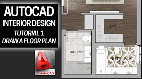 Autocad Interior Design Drawing Draw A Floor Plan Beginner Tutorial