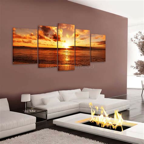 Sea Sunrise Hd Canvas Print Home Decor Wall Art Painting