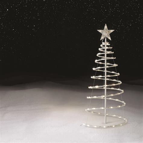 Christmas Lighted Tree Artificial Spiral Stick X Mas Lighting Outdoor