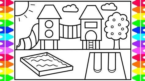 This is because such coloring pages encourage the creativity as well as create existing latent in the youngster. Coloring Pages For Kids How To Draw A Playground Step Step ...
