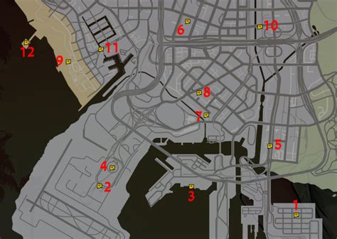 Mapa De Fragmentos De Carta 1 Grand Theft Auto Easy Canvas Art