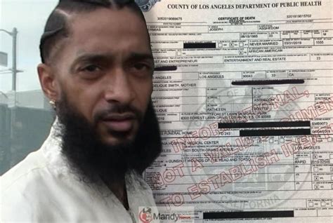 Before nipsey hussle's untimely death sunday afternoon (march 31st), the los angeles rapper had just purchased the plaza where his marathon clothing store resided. Nipsey Hussle Death Certificate Released (photo) - Celebrities - Nigeria