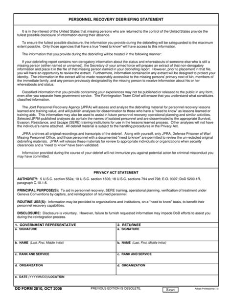Dd Form 2810 Fill Out Sign Online And Download Fillable Pdf