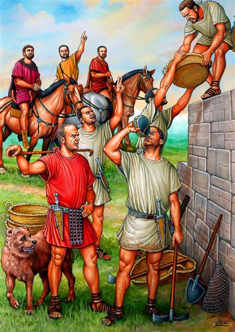 roman soldiers building hadrian s wall roman history roman soldiers roman britain