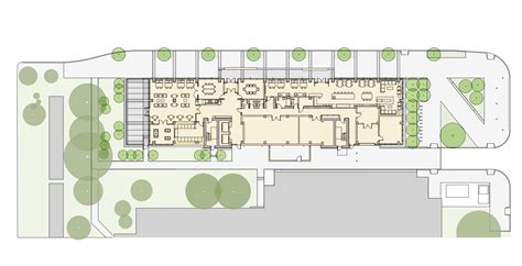 Floor plan of the Brock Commons ground level. - Canadian Architect