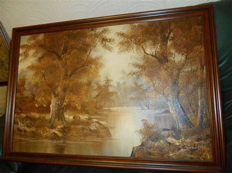 Large Oil Paint Landscape Signed C Inness In Colliers Wood London