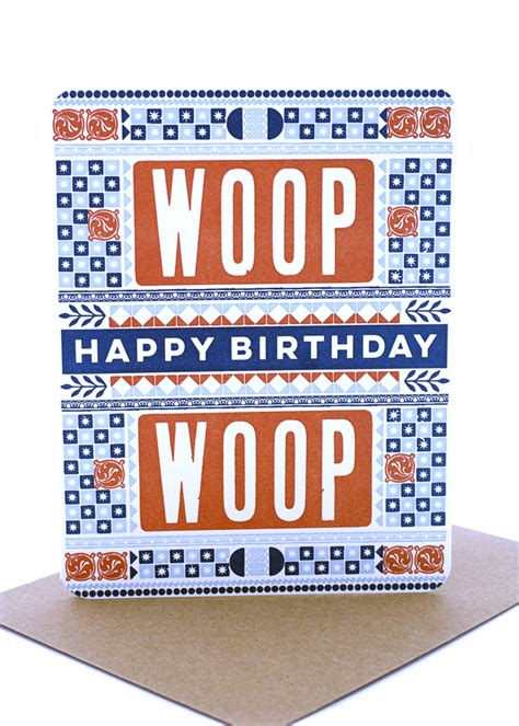 Woop Woop Handmade Happy Birthday Card Sent Well