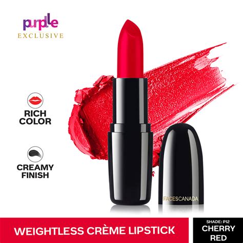 Faces Canada Weightless Creme Finish Lipstick Cherry Red P09 4gm