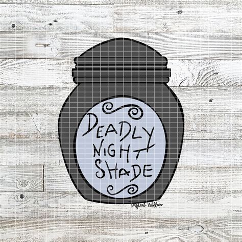 Deadly Night Shade Svg Png Pdf Dxf Halloween Digital Download Etsy Uk