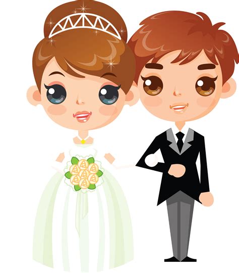 Wedding Couple Cartoon Bride And Groom Cartoon Wedding Caricature