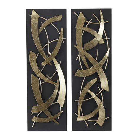 Decmode Indoor Black Metal Contemporary Abstract Wall Decor