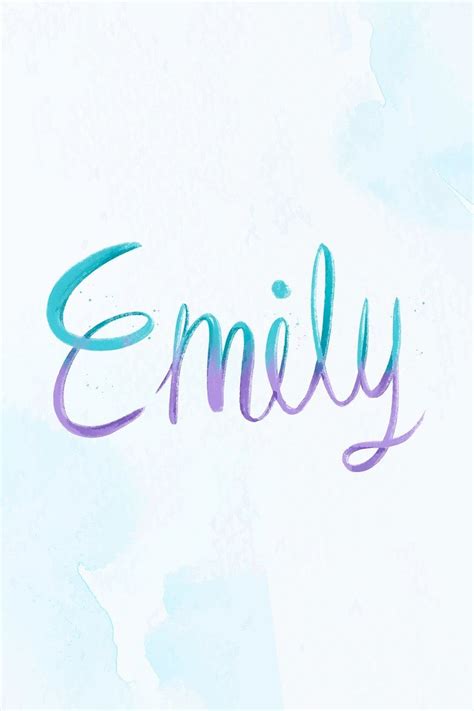Emily Name Hand Lettering Vector Font Free Image By