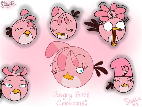 Angry Birds Emoticons Stella By Birdyromsibrobird21 On Deviantart