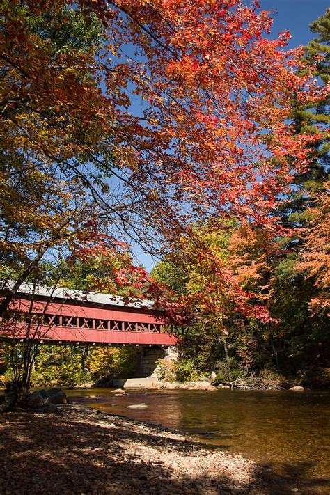 Covered Bridge Over The Swift River In Conway Photograph