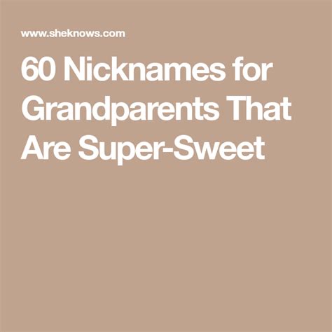 So Long Granny — Here Are The Non Boring Grandparent Nicknames You