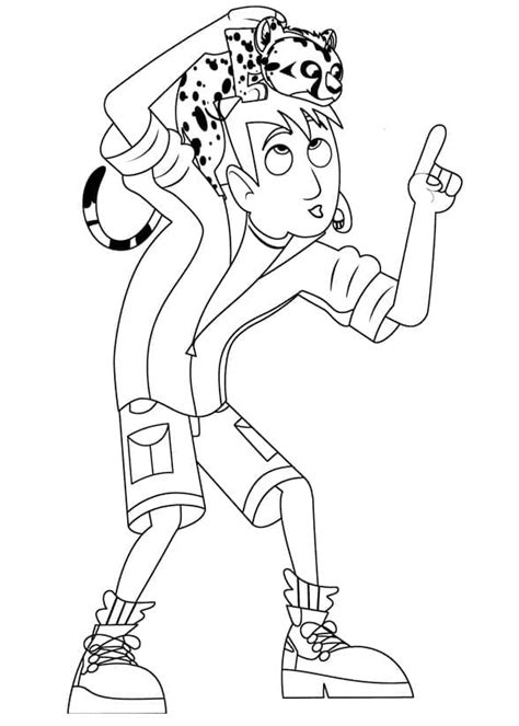 Desenhos De Aventuras Os Kratts Para Colorir E Imprimir