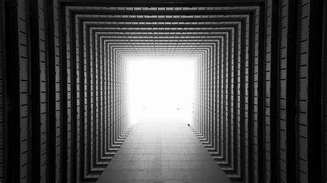 Download Wallpaper 3840x2160 Corridor Symmetry Geometry Architecture