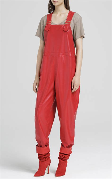 1 button, 2 button, 3 button or double breasted, you can choose your style from the options below. Lyst - Adam Lippes Leather Overalls in Red