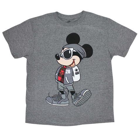 Disney Mickey Mouse Urban Youth Boys 8 20 Gray T Shirt X Large