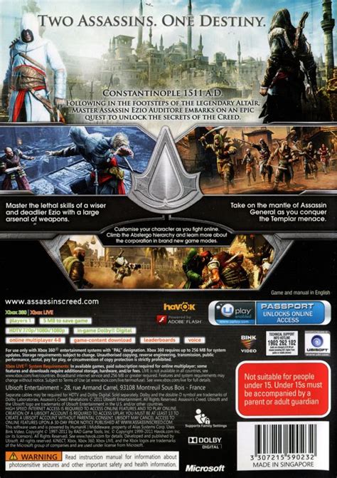 Assassin S Creed Revelations Cover Or Packaging Material Mobygames