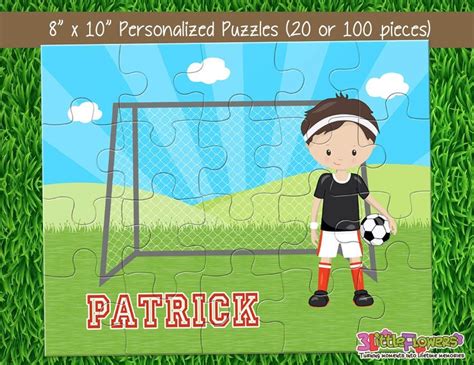 Soccer Puzzle Personalized 8 X 10 Puzzle Personalized Name Puzzle
