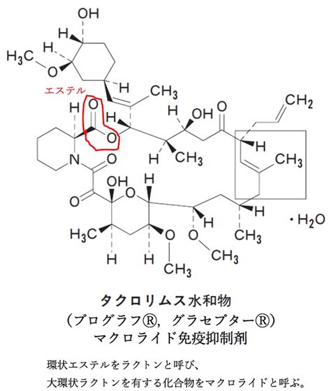 タクロリムス 放線菌生産マクロライド 106回薬剤師国家試験問109