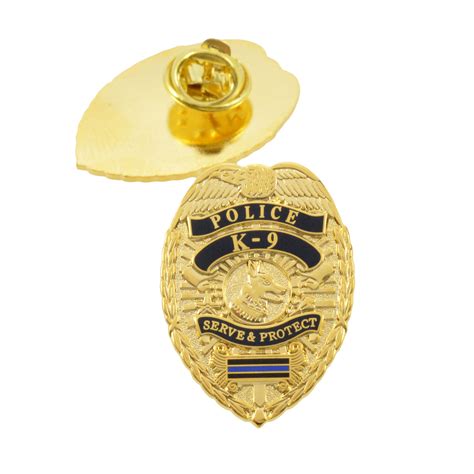 Police K9 Mini Badge Blue Line Canine Mini Badge Generic Police Pin