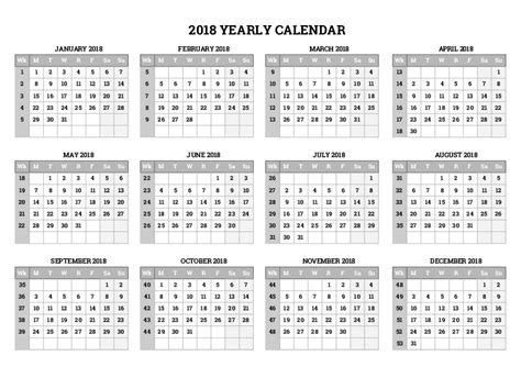 Printable Yearly Calendar With Boxes Calendar Printables Free Blank