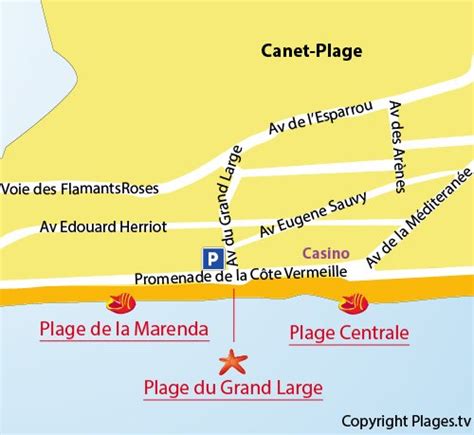 Plage Du Grand Large Canet En Roussillon 66 Pyrénées Orientales