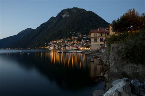 Argegno Lake Como Just Before Dawn Italy