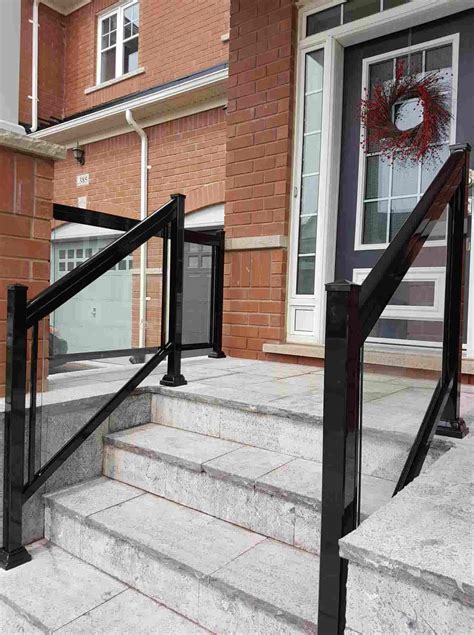 Aluminum Outdoor Glass Railings Toronto Exterior Glass Stair Railing