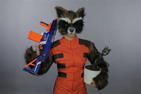 See more ideas about raccoon costume, raccoon, animal costumes. DIY Rocket Raccoon Halloween Costume | eHow | Raccoon halloween, Rocket raccoon costume, Diy rocket